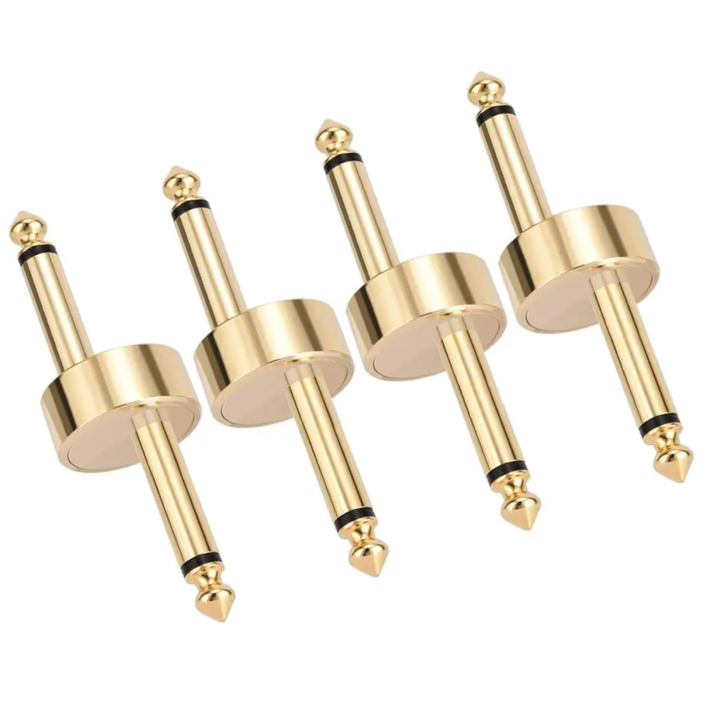 OTraki Z Type Guitar Pedal Connector 4 Pack Gold | Space-Saving Copper Pedal Coupler - main product image