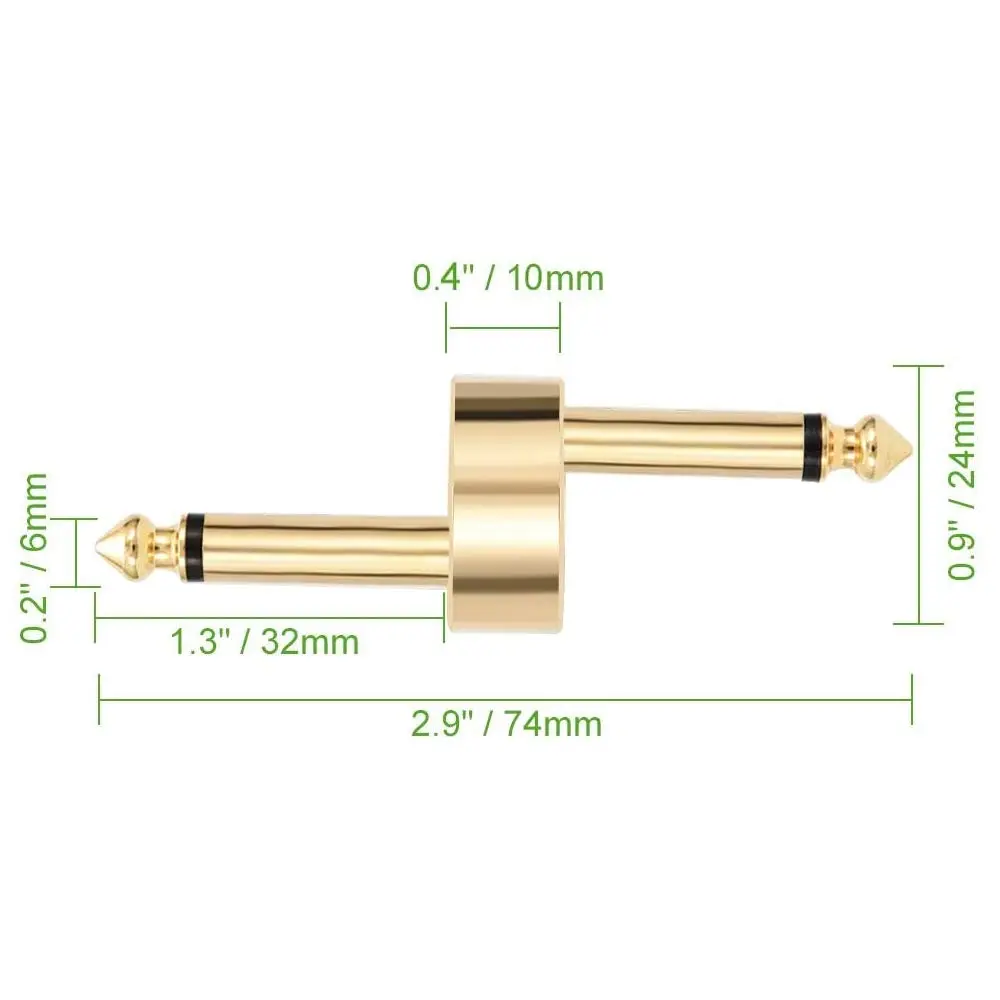 OTraki Z Type Guitar Pedal Connector 4 Pack Gold | Space-Saving Copper Pedal Coupler - view 5