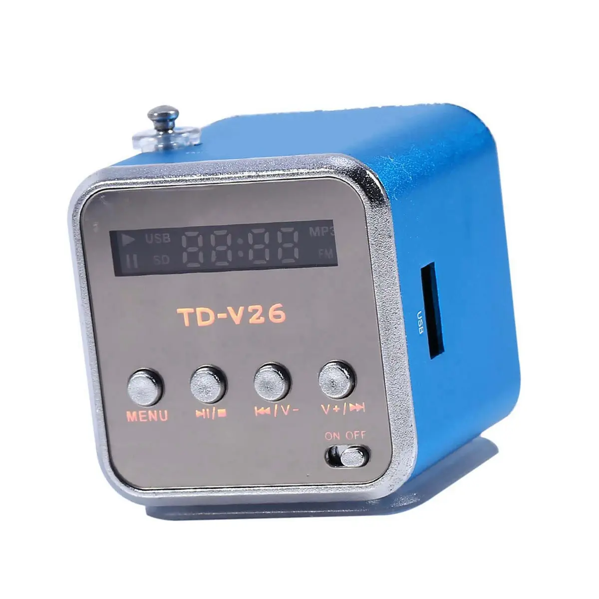 Zerone Mini Speaker Digital Music Player 5x5cm | Portable MP3 with FM Radio & TF/USB Support - view 6