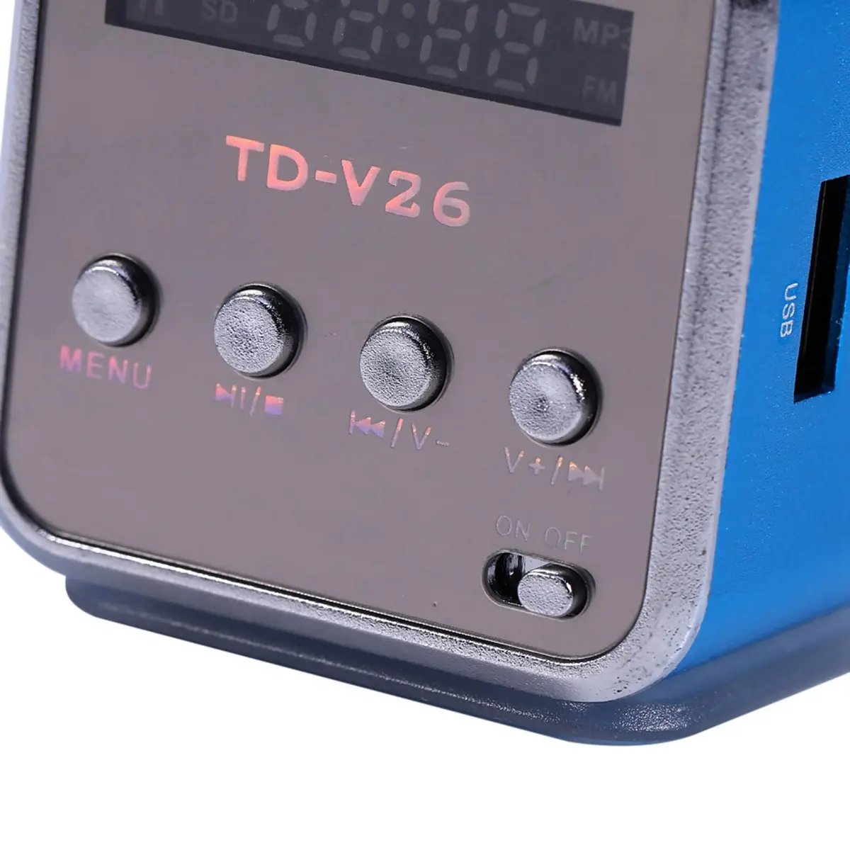 Zerone Mini Speaker Digital Music Player 5x5cm | Portable MP3 with FM Radio & TF/USB Support - view 9