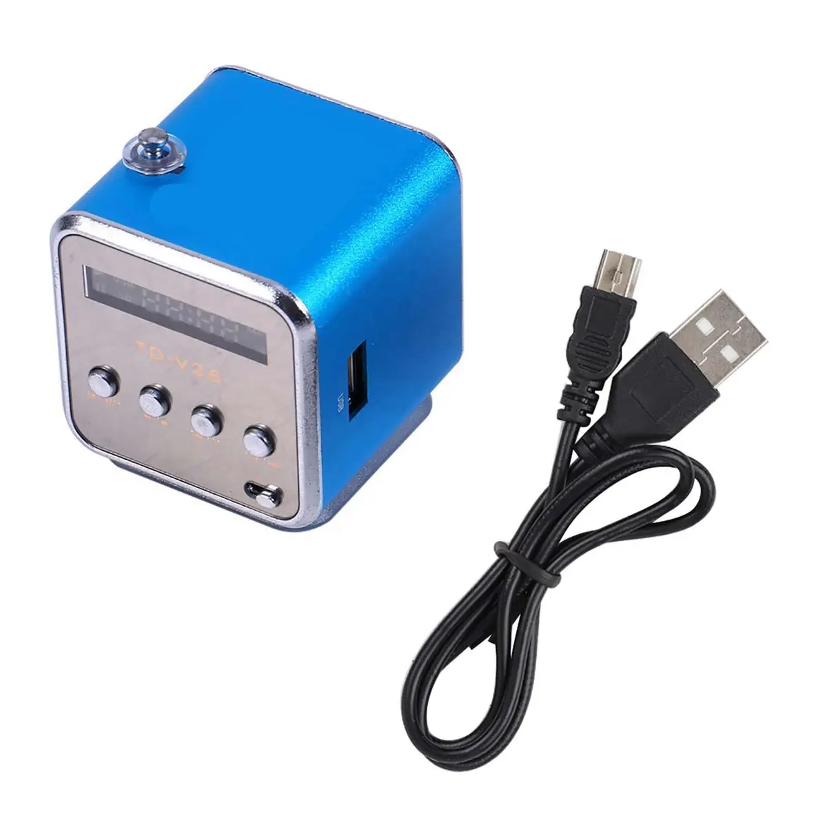 Zerone Mini Speaker Digital Music Player 5x5cm | Portable MP3 with FM Radio & TF/USB Support - view 2