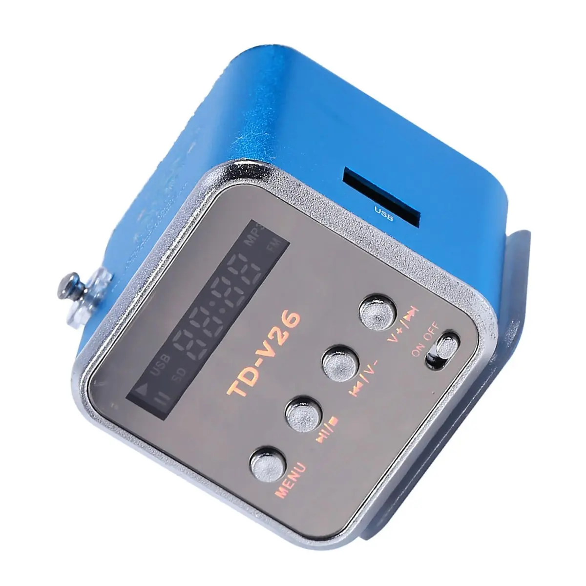 Zerone Mini Speaker Digital Music Player 5x5cm | Portable MP3 with FM Radio & TF/USB Support - view 4