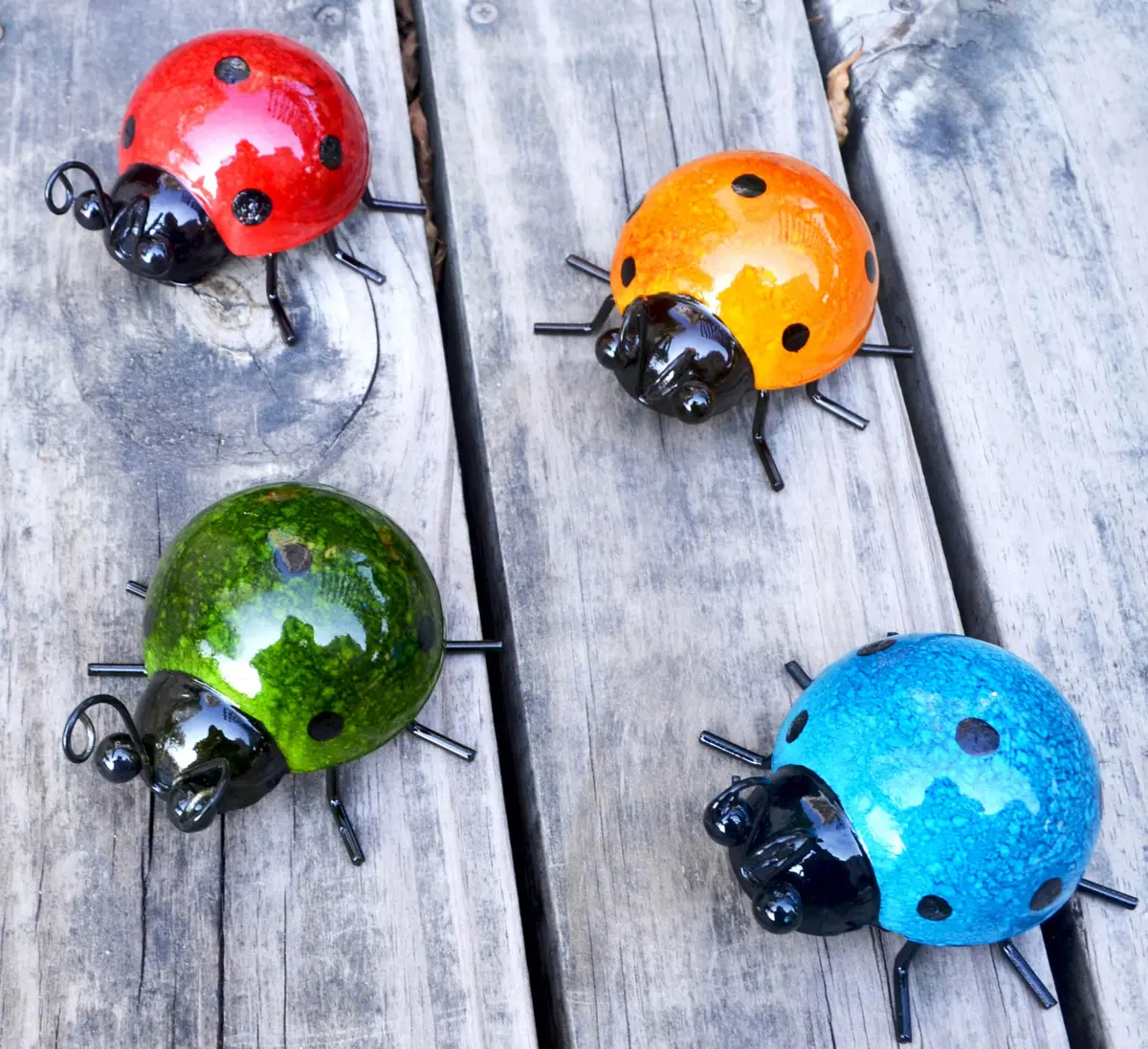 GIFTME 5 Metal Garden Wall Art Set of 4 | Charming Ladybug Decor for Outdoors - view 11