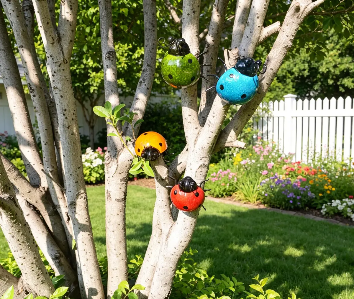 GIFTME 5 Metal Garden Wall Art Set of 4 | Charming Ladybug Decor for Outdoors - view 4