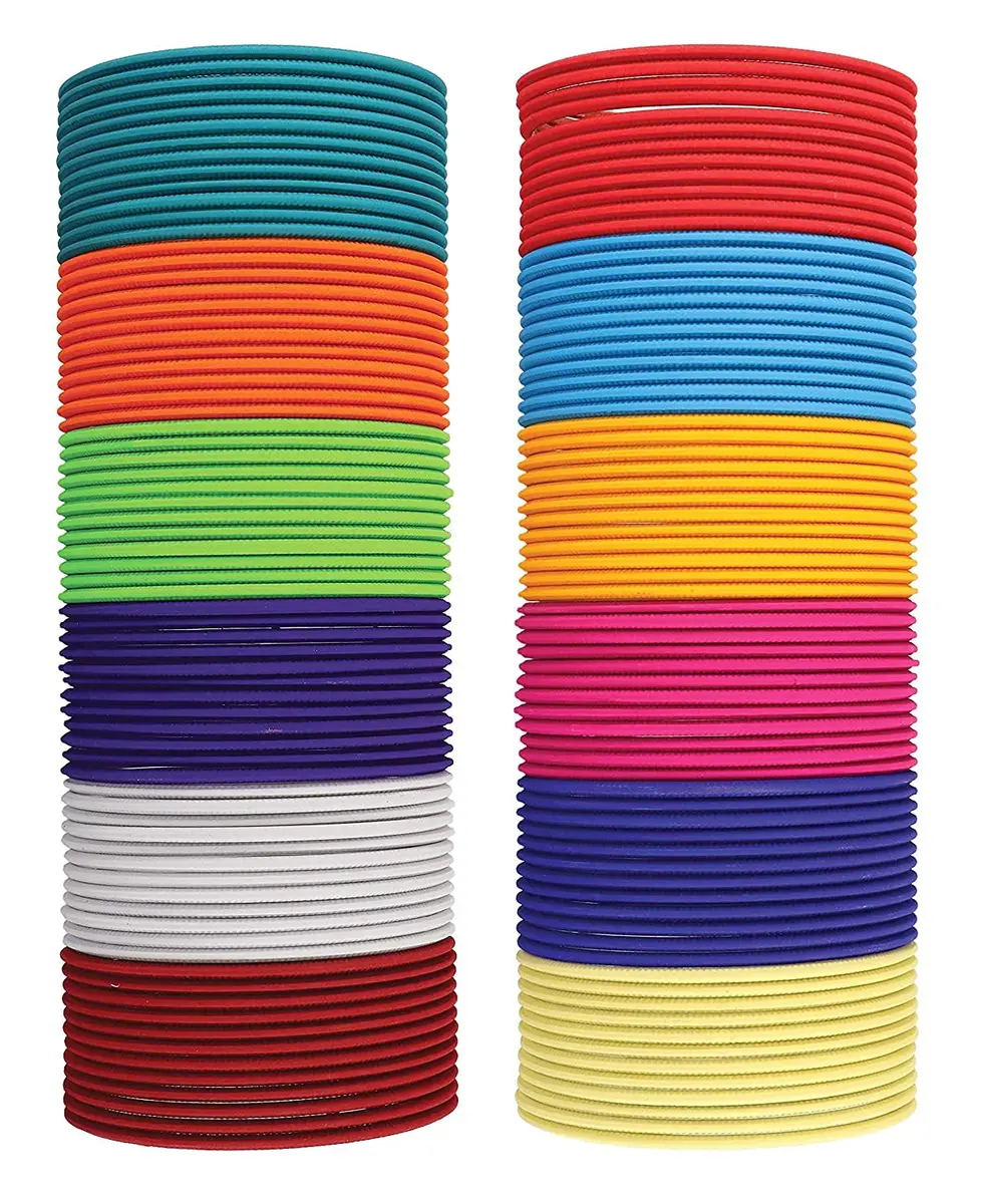 NMII 144-Piece Neon Colour Matte Finished Bangle Set for Women and Girls, Size 2.4 Inches (5.70 cm) | Vibrant Fashion Jewelry - view 2