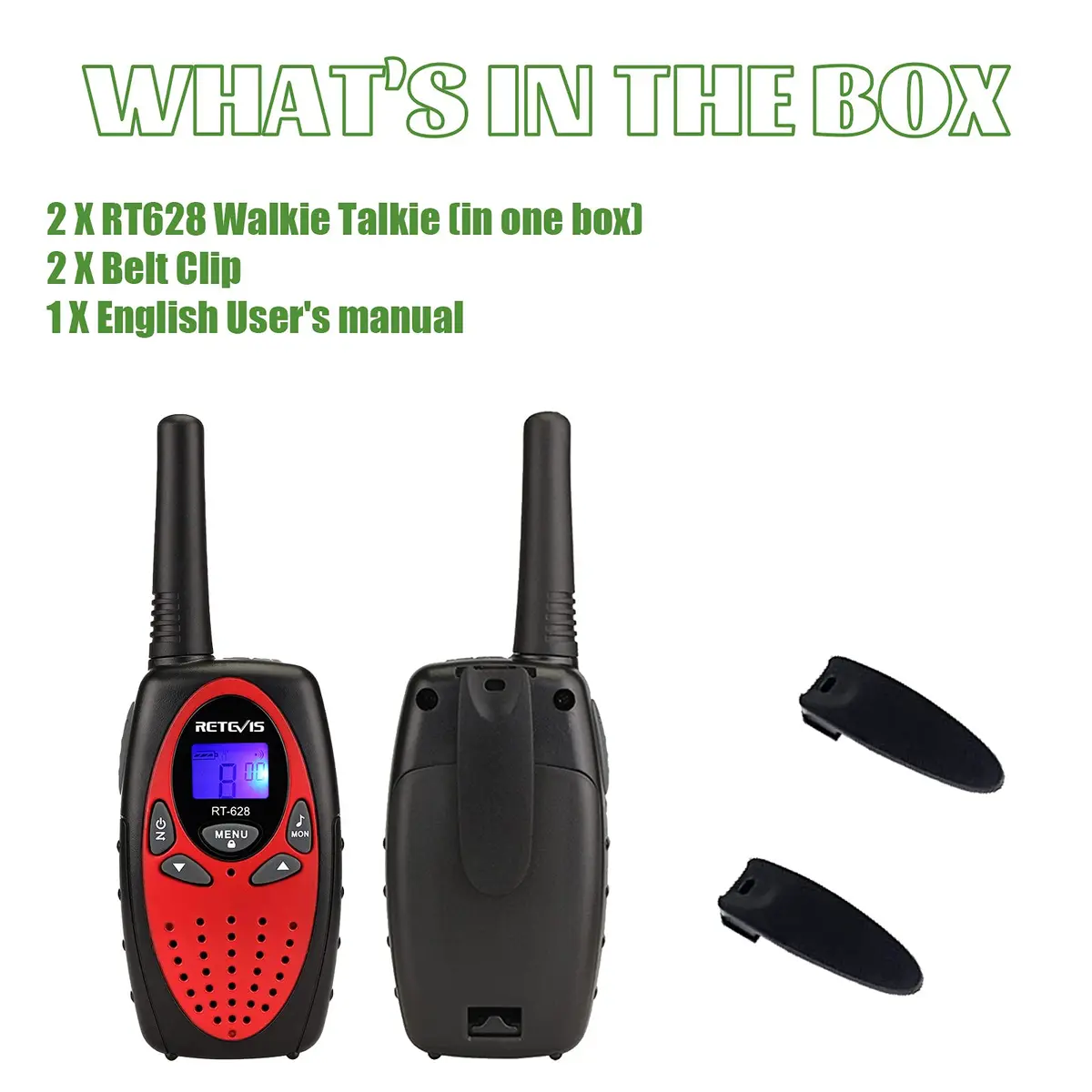 Retevis RT628 Walkie Talkies for Kids & Family | 22 Channels, VOX, Keypad Lock, 4 Pack - view 9
