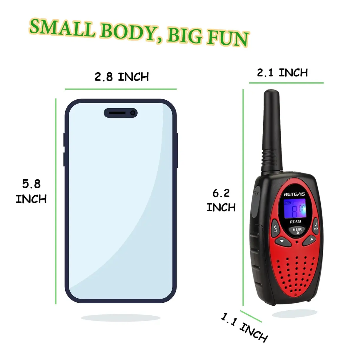 Retevis RT628 Walkie Talkies for Kids & Family | 22 Channels, VOX, Keypad Lock, 4 Pack - view 4