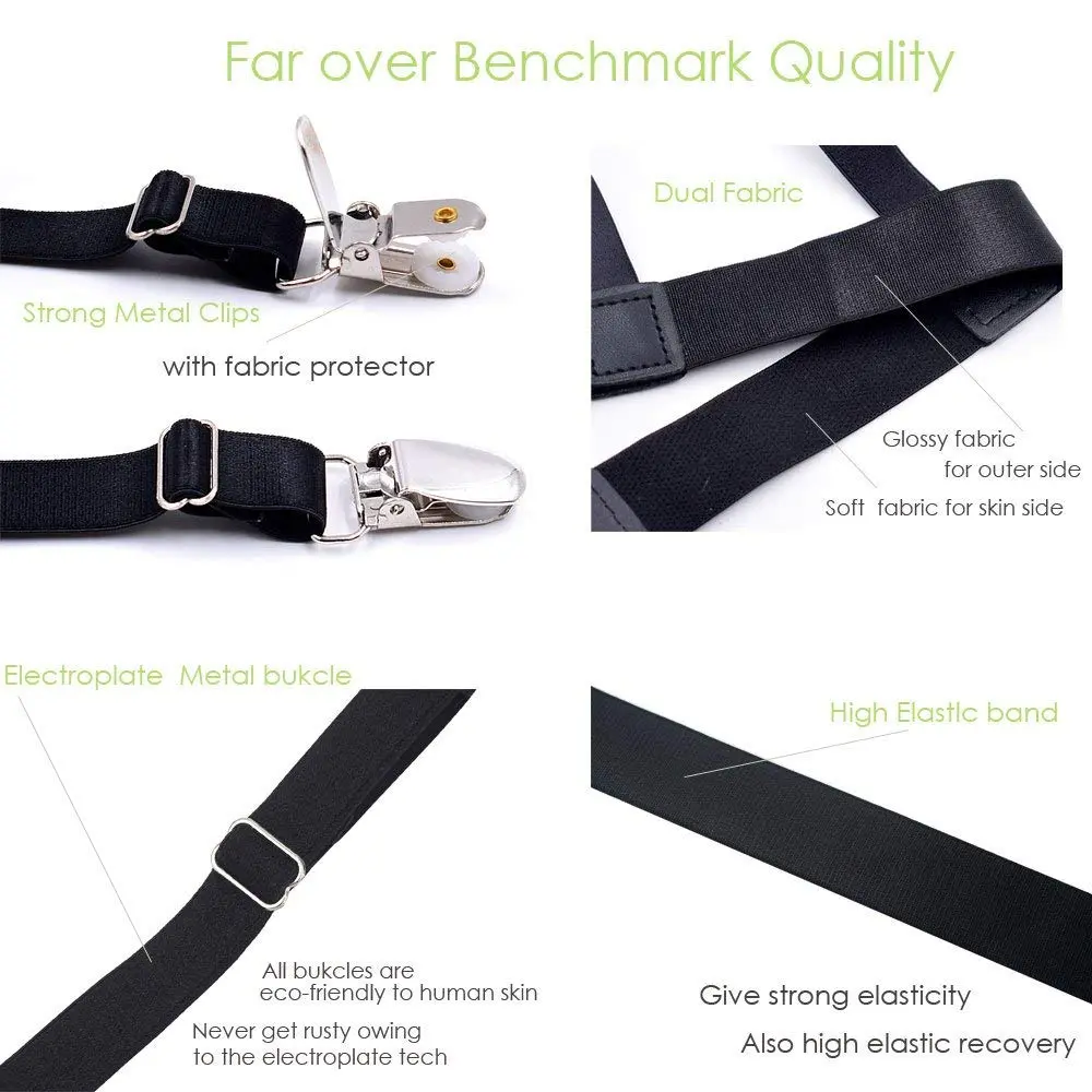 JUMYGEAR Stirrup Shirt Stays for Men, Police, Military, Law Enforcement | Adjustable, Ergonomic, Durable - view 5