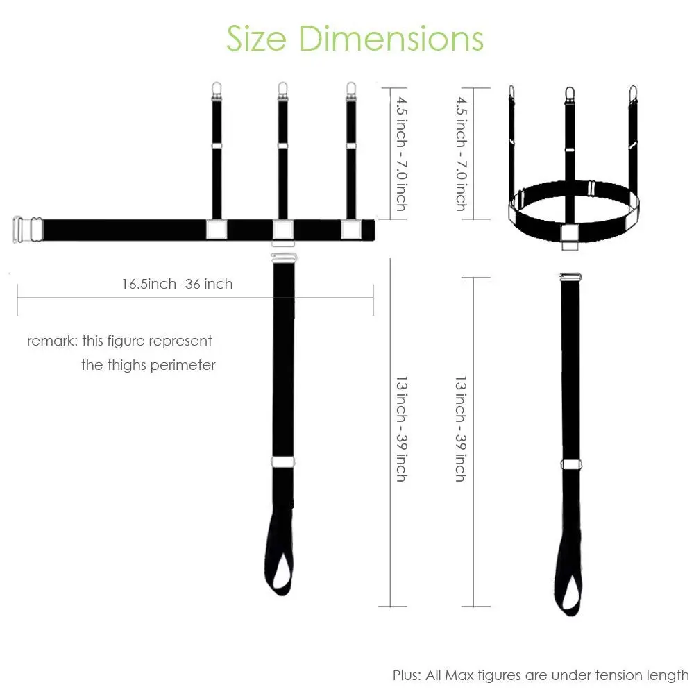 JUMYGEAR Stirrup Shirt Stays for Men, Police, Military, Law Enforcement | Adjustable, Ergonomic, Durable - view 6