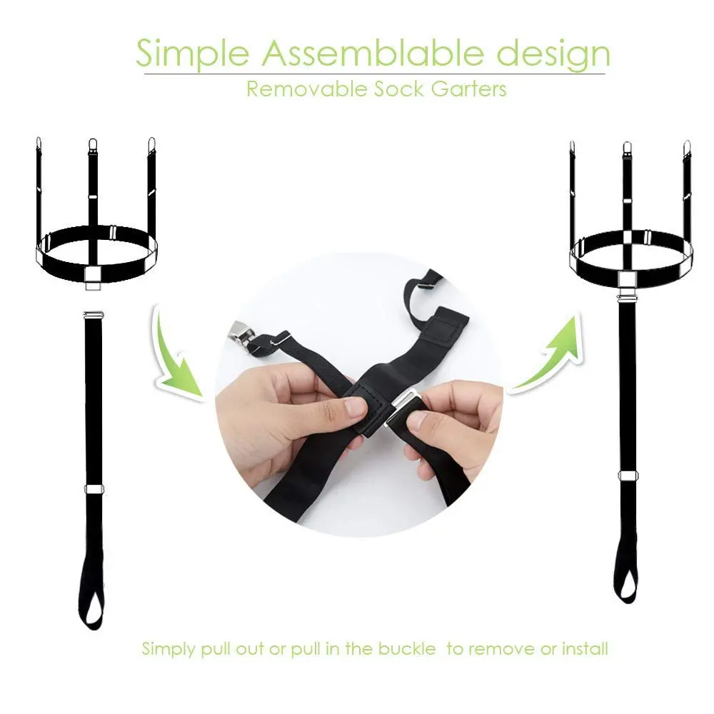 JUMYGEAR Stirrup Shirt Stays for Men, Police, Military, Law Enforcement | Adjustable, Ergonomic, Durable - view 3