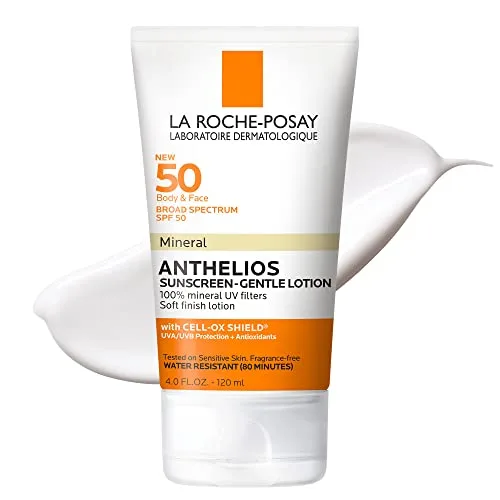 La Roche-Posay Anthelios Mineral Sunscreen Lotion SPF 50 Gentle | Broad Spectrum UVA/UVB Protection - main product image