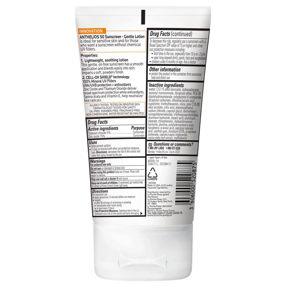 La Roche-Posay Anthelios Mineral Sunscreen SPF 50 Lotion 81ml (2.74 Fl Oz) | Broad Spectrum UVA/UVB Protection - view 8