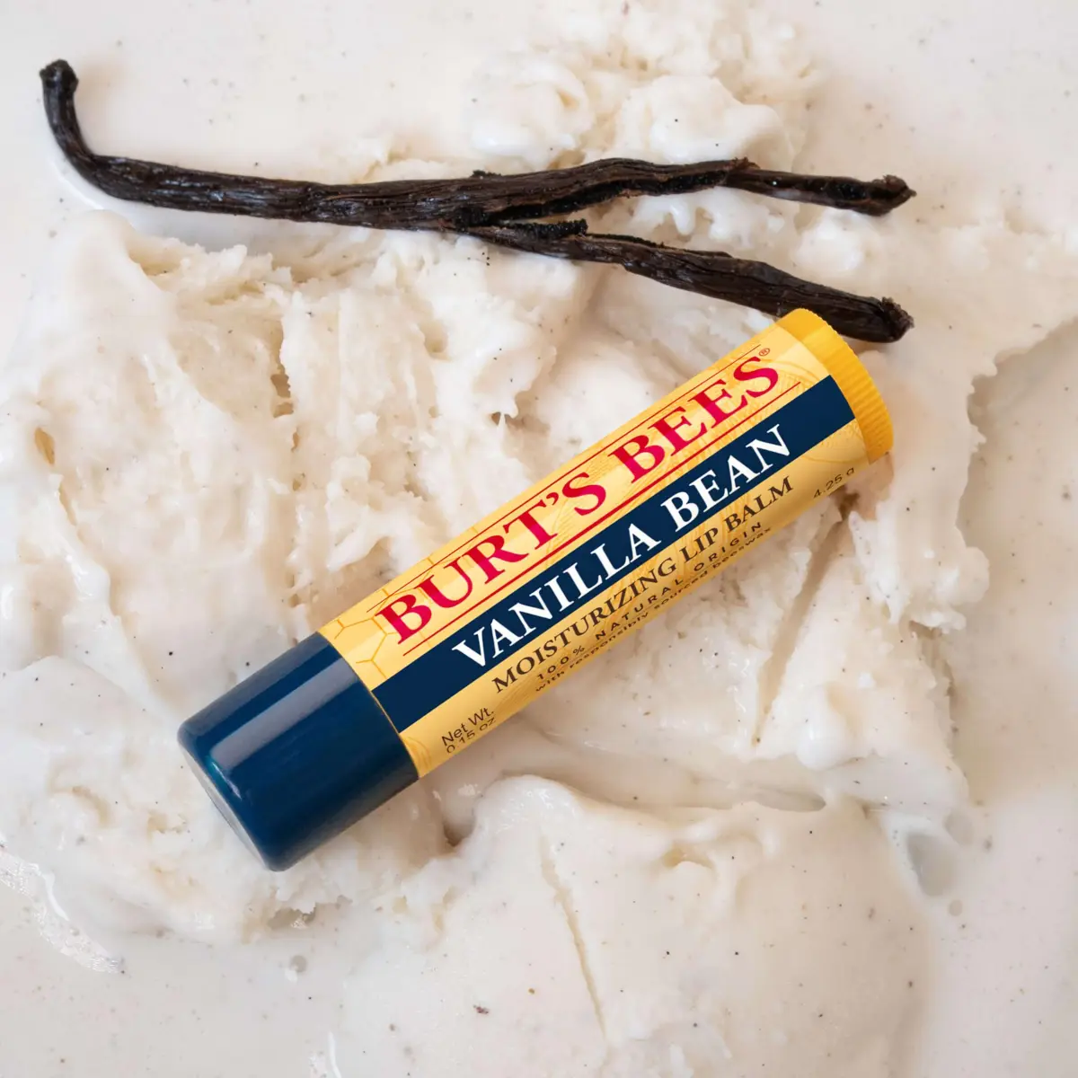 Burt's Bees Vanilla Bean Lip Balm 4 Tubes | Natural Hydration for Dry Lips - view 7