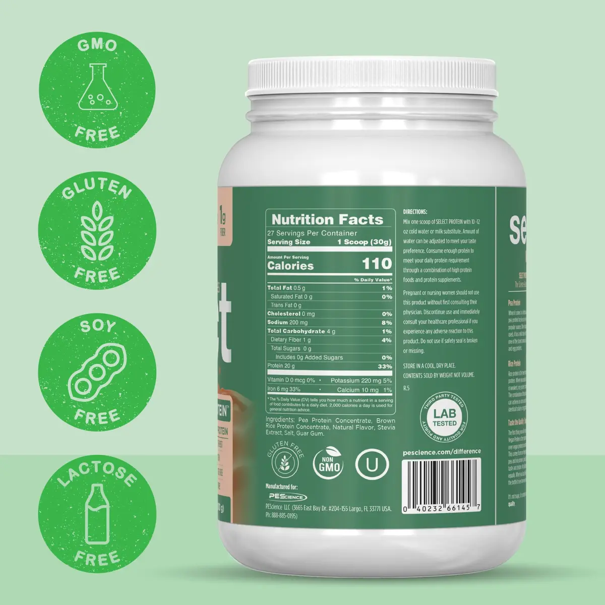 PEScience Select Vegan Protein Powder Cinnamon Delight | Plant-Based, Dairy & Gluten Free, 27 Servings - view 6