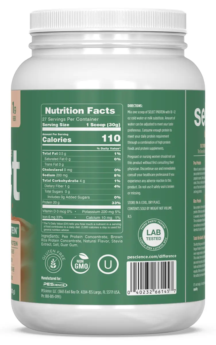 PEScience Select Vegan Protein Powder Cinnamon Delight | Plant-Based, Dairy & Gluten Free, 27 Servings - view 8
