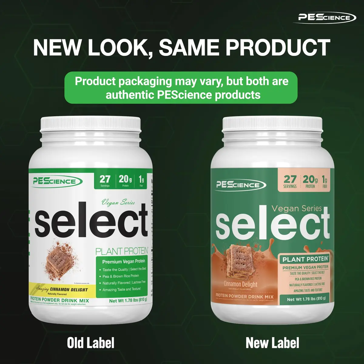 PEScience Select Vegan Protein Powder Cinnamon Delight | Plant-Based, Dairy & Gluten Free, 27 Servings - view 2