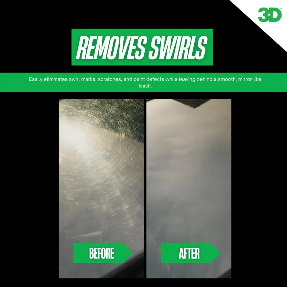 3D One Car Scratch & Swirl Remover Hybrid Rubbing Compound & Polish 480ml (16oz) | True Paint Correction - view 5
