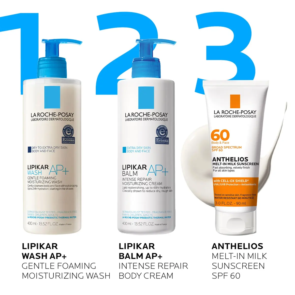La Roche-Posay Anthelios Melt-In Milk Sunscreen SPF 60 89ml (3 Fl Oz) | Broad Spectrum UVA/UVB Protection - view 4