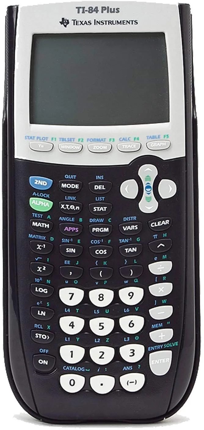 Texas Instruments TI-84 Plus Graphing Calculator, Small Black | Real and Complex Numbers Calculated - main product image