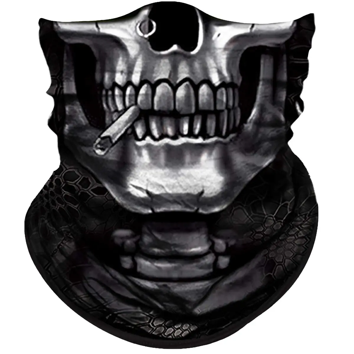 Obacle Smoking and Earring Skull Half Face Mask for Dust, Wind, UV Protection - main product image