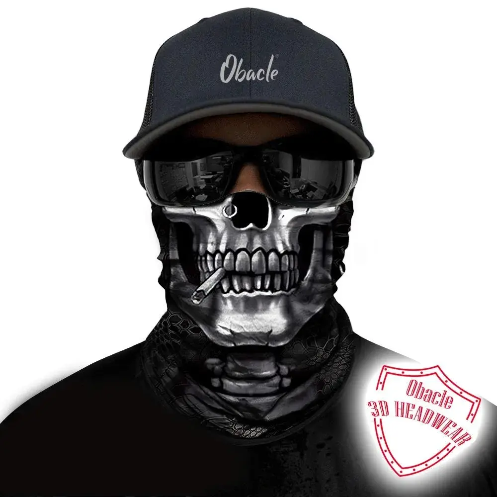 Obacle Smoking and Earring Skull Half Face Mask for Dust, Wind, UV Protection - view 2