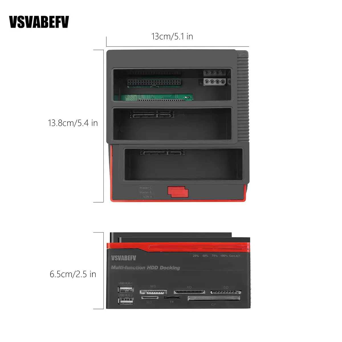 VSVABEFV IDE Hard Drive Docking Station 2.5 & 3.5 Inch USB 3.0 | High-Speed Data Transfer & Multi-Card Reader - view 9