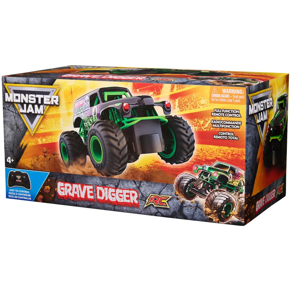 Monster Jam Official Grave Digger RC Monster Truck 1:24 Scale | 2.4 GHz Remote Control for Ages 4+ - view 6