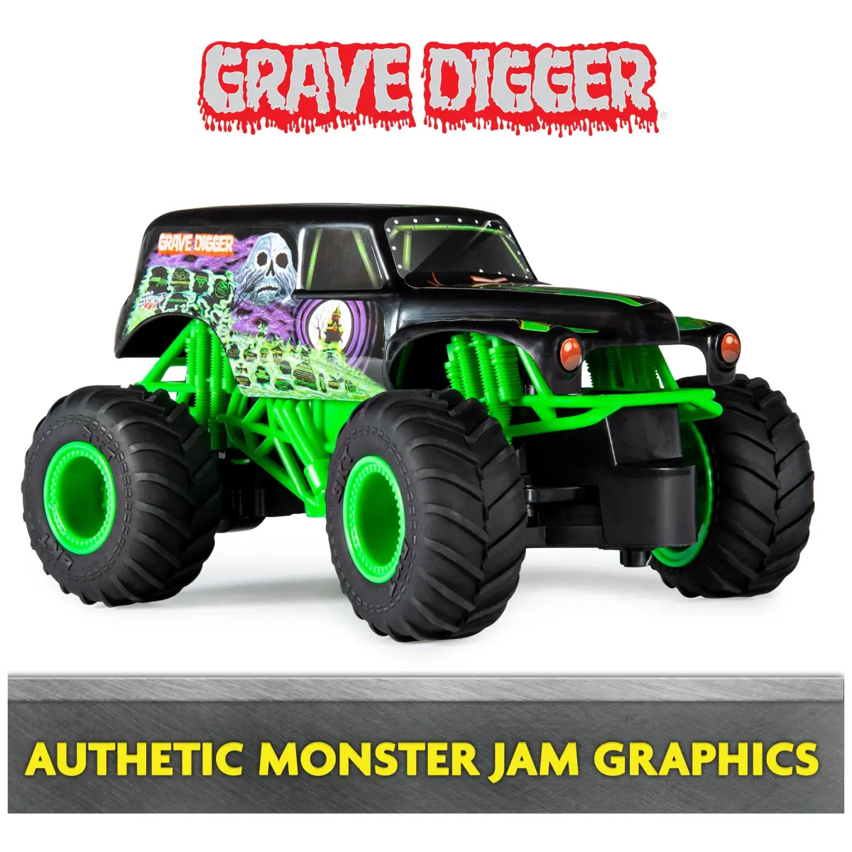 Monster Jam Official Grave Digger RC Monster Truck 1:24 Scale | 2.4 GHz Remote Control for Ages 4+ - view 3