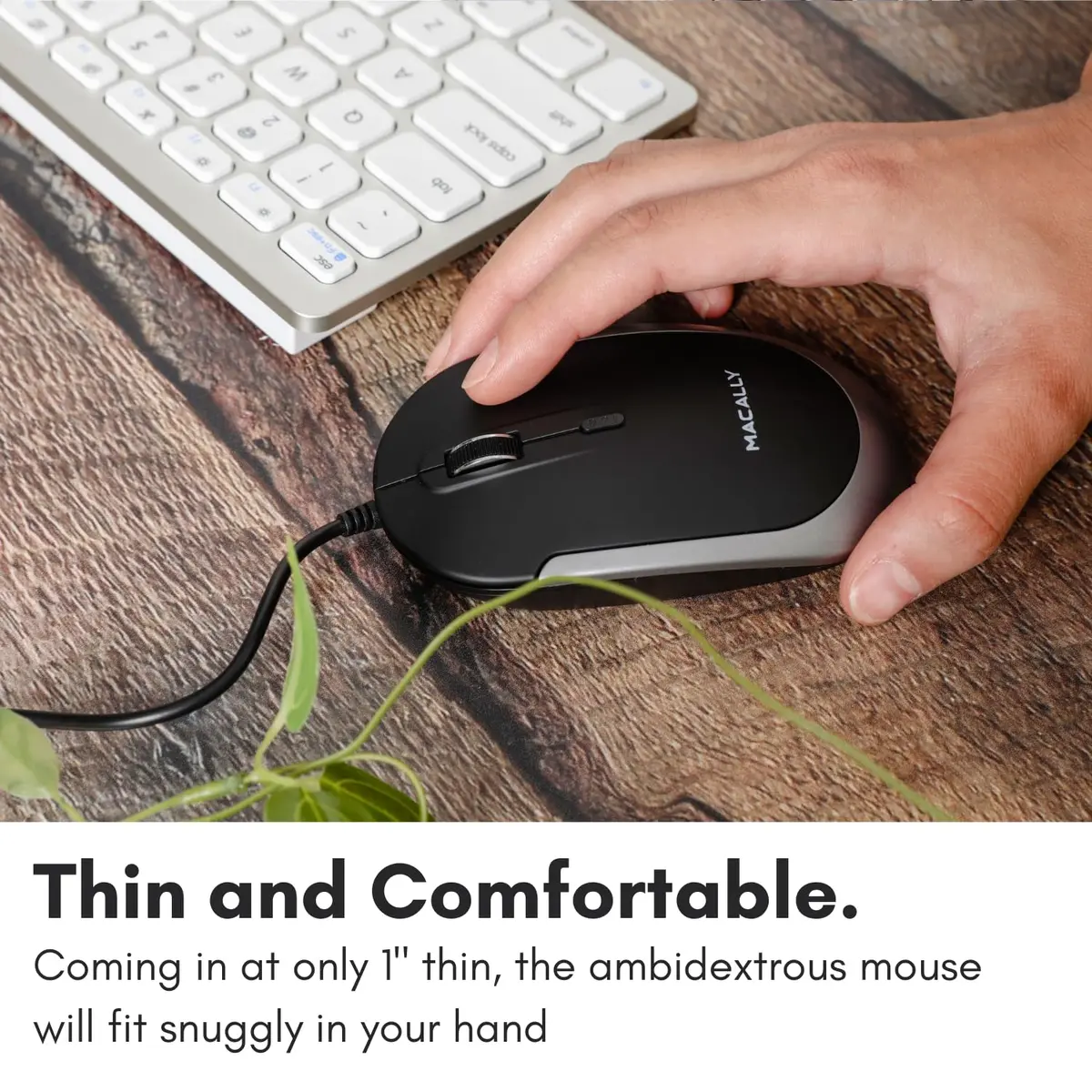 Macally USB Type C Mouse - Slim & Compact Design | Silent & DPI Switch for Mac & PC - view 5