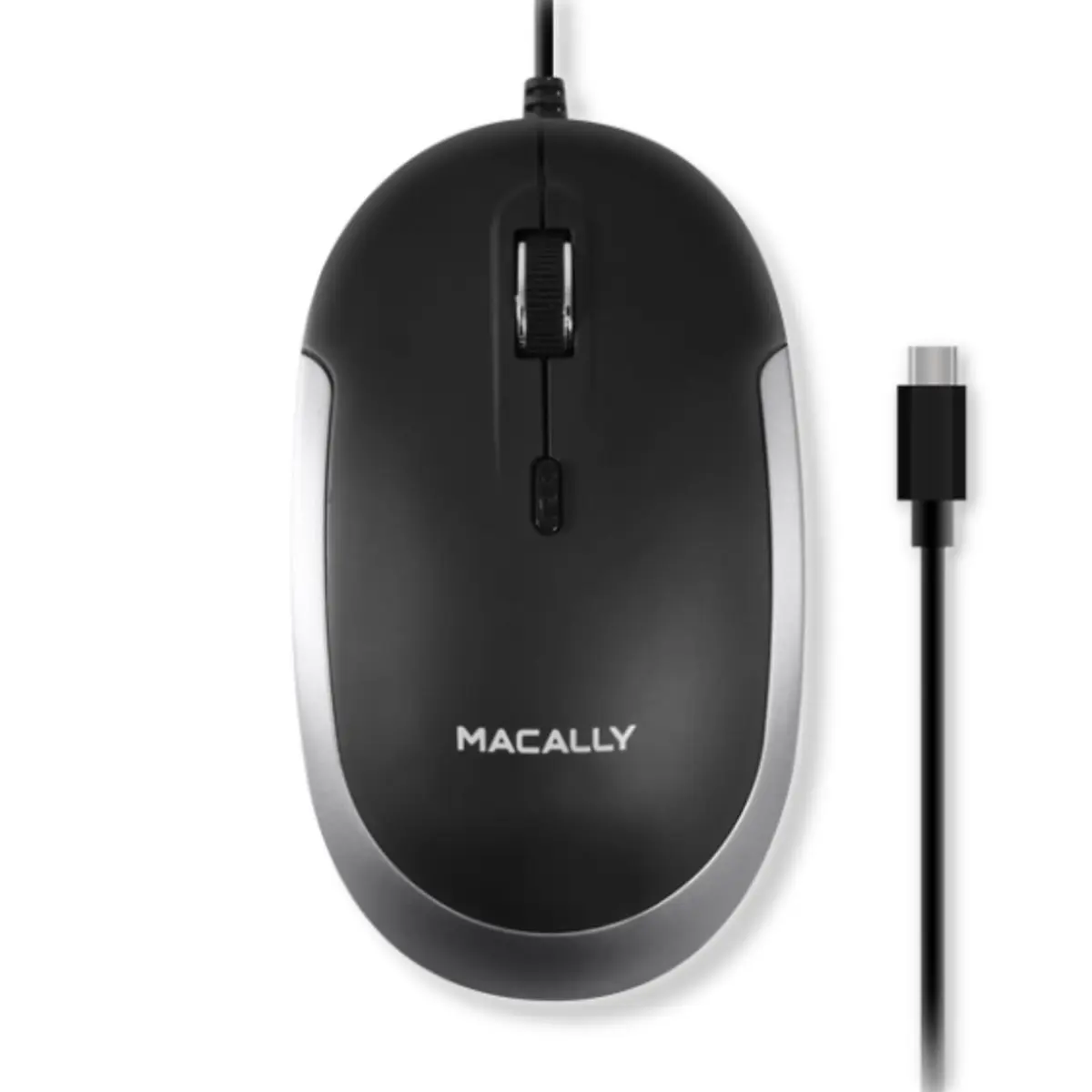 Macally USB Type C Mouse - Slim & Compact Design | Silent & DPI Switch for Mac & PC - main product image