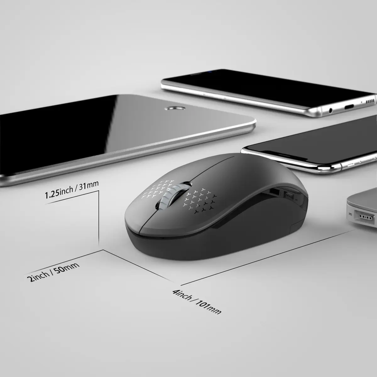 seenda Black 2.4G Wireless Optical Mouse | Noiseless Clicks & Portable Design - view 5