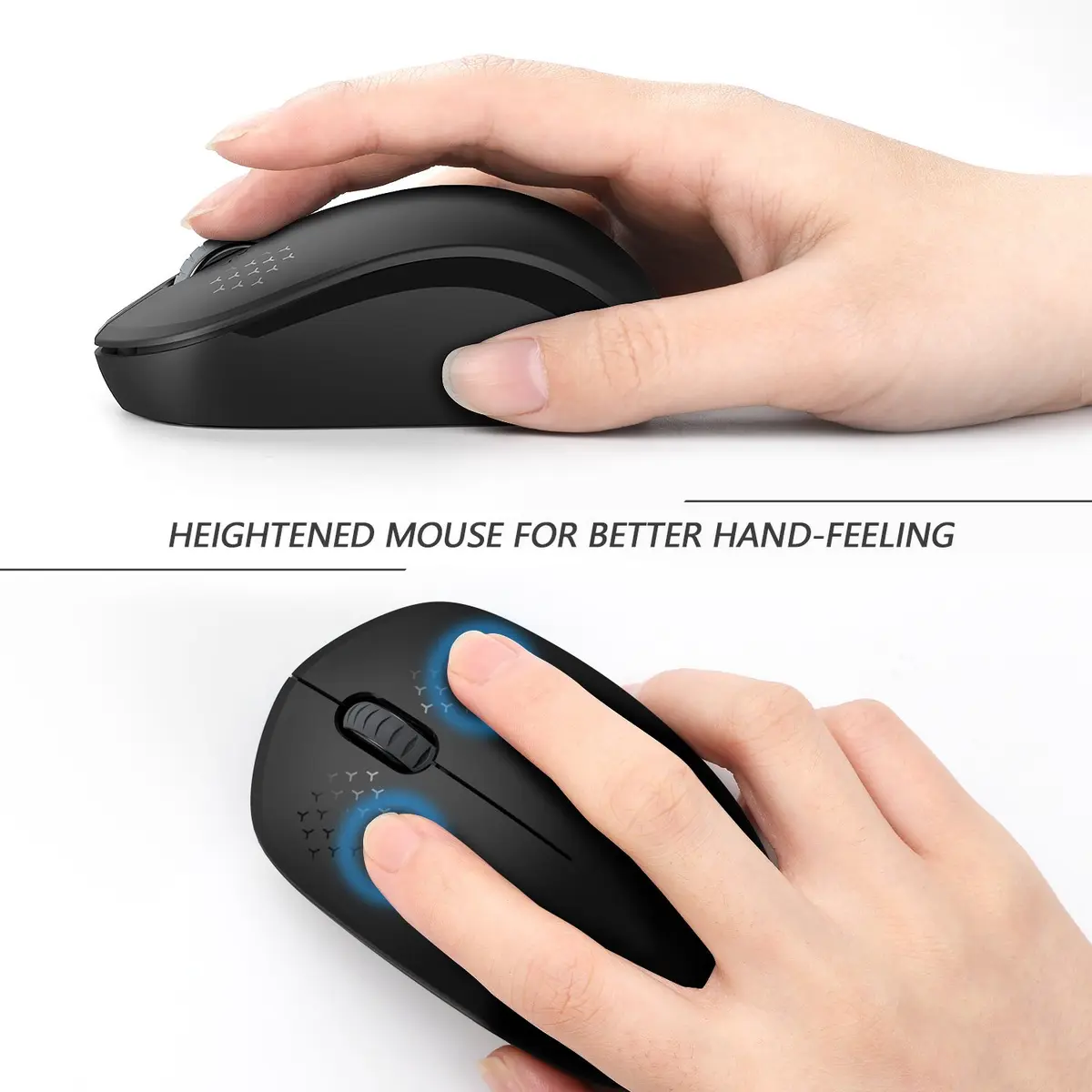 seenda Black 2.4G Wireless Optical Mouse | Noiseless Clicks & Portable Design - view 3
