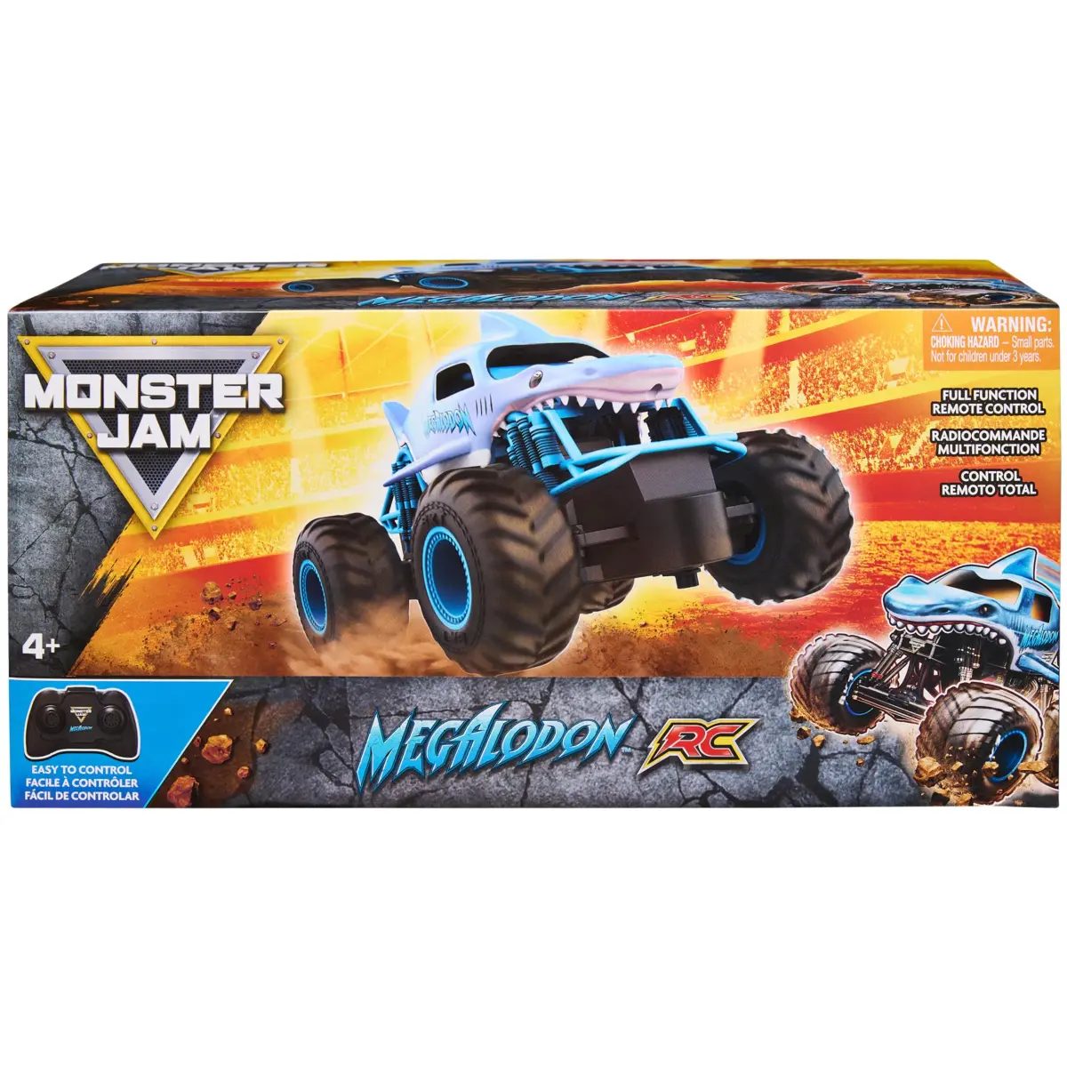 Monster Jam Megalodon RC Monster Truck 1:24 Scale | Official 2.4 GHz Remote Control Toy for Ages 4+ - view 2