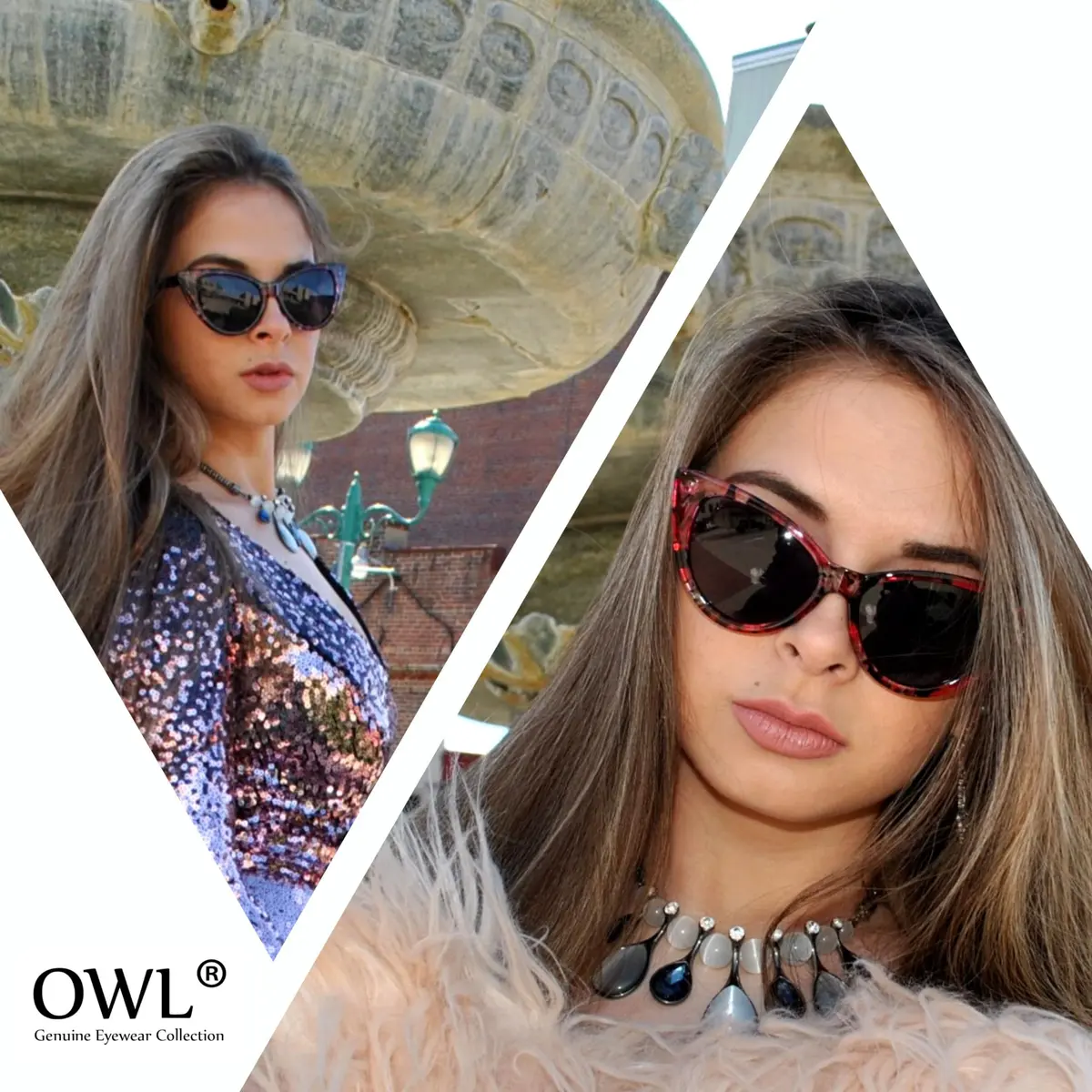OWL Women's Cat Eye Sunglasses 1950s Style UV400 Polarized Smoke Lens | Vintage Fashion Accessory - view 5