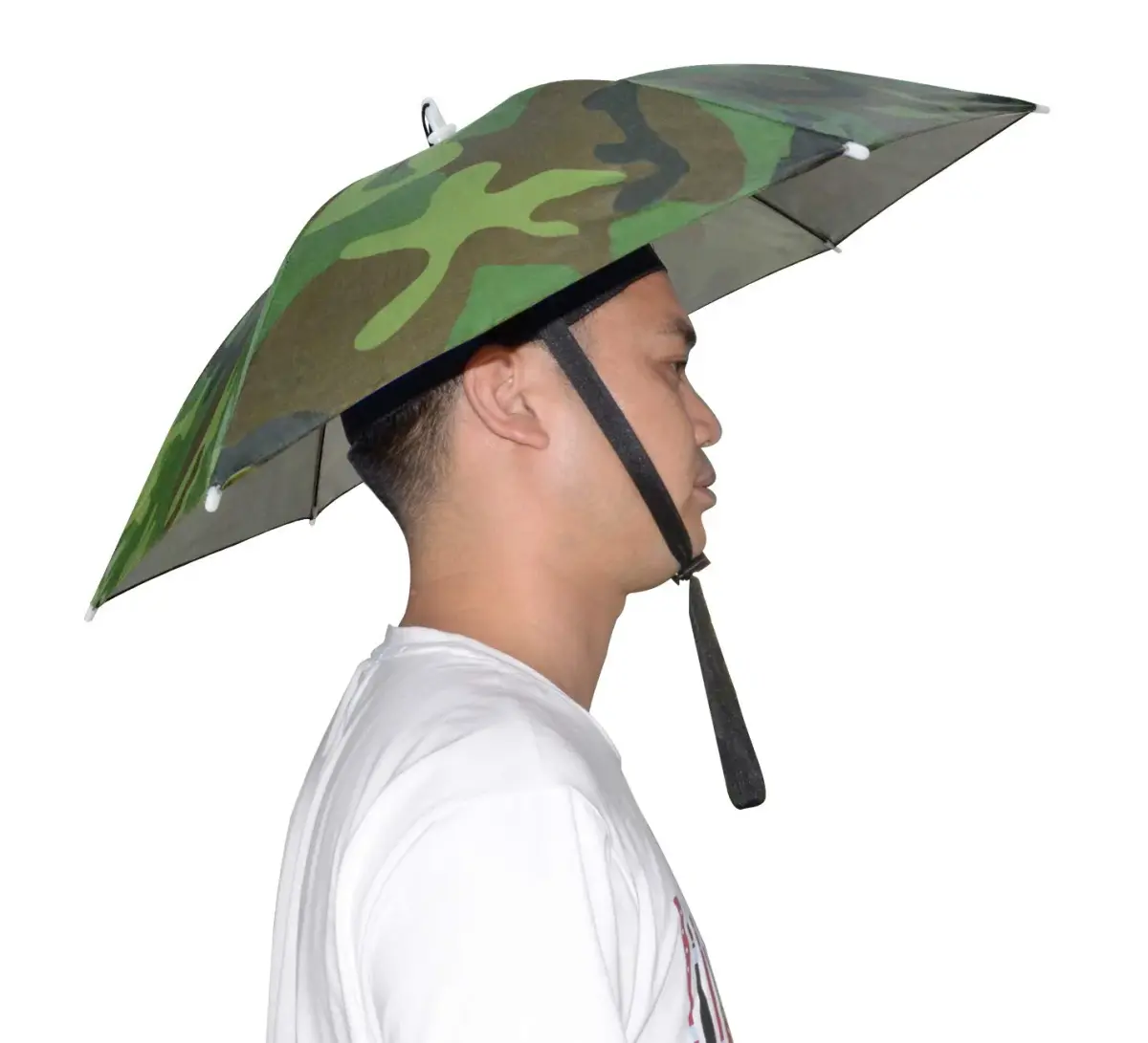 NEW-Vi Umbrella Hat 25 inch Camouflage | Hands-Free Sunshade for Outdoor Activities - main product image