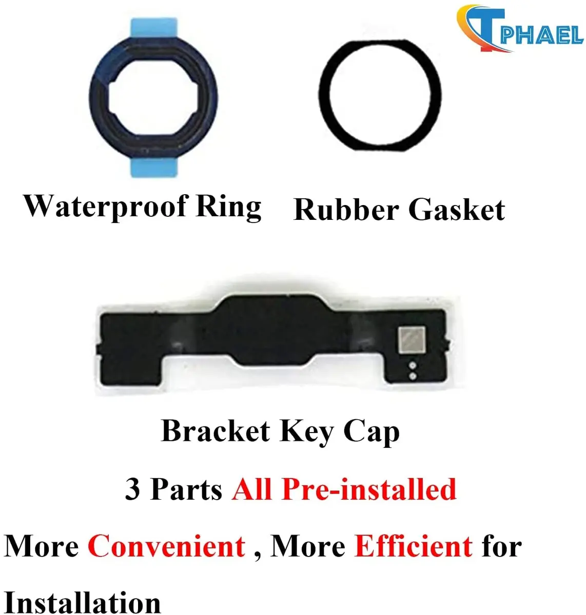 T Phael Black Digitizer Repair Kit for iPad 5 A1474 A1475 A1476 | Touch Screen Replacement Assembly with Tools - view 5