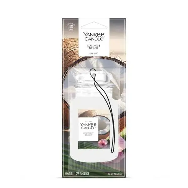 Yankee Candle Paper Car Jar Air Freshener Coconut Beach | Hanging Car Fragrance 1 Count - view 4