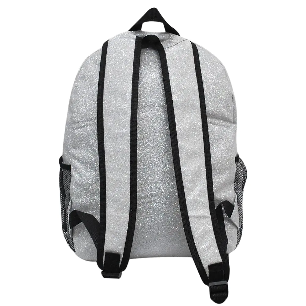NGIL Canvas School Backpack (Glitter-Silver) | Water-Resistant, Lightweight & Perfect for Kids & Students - view 3