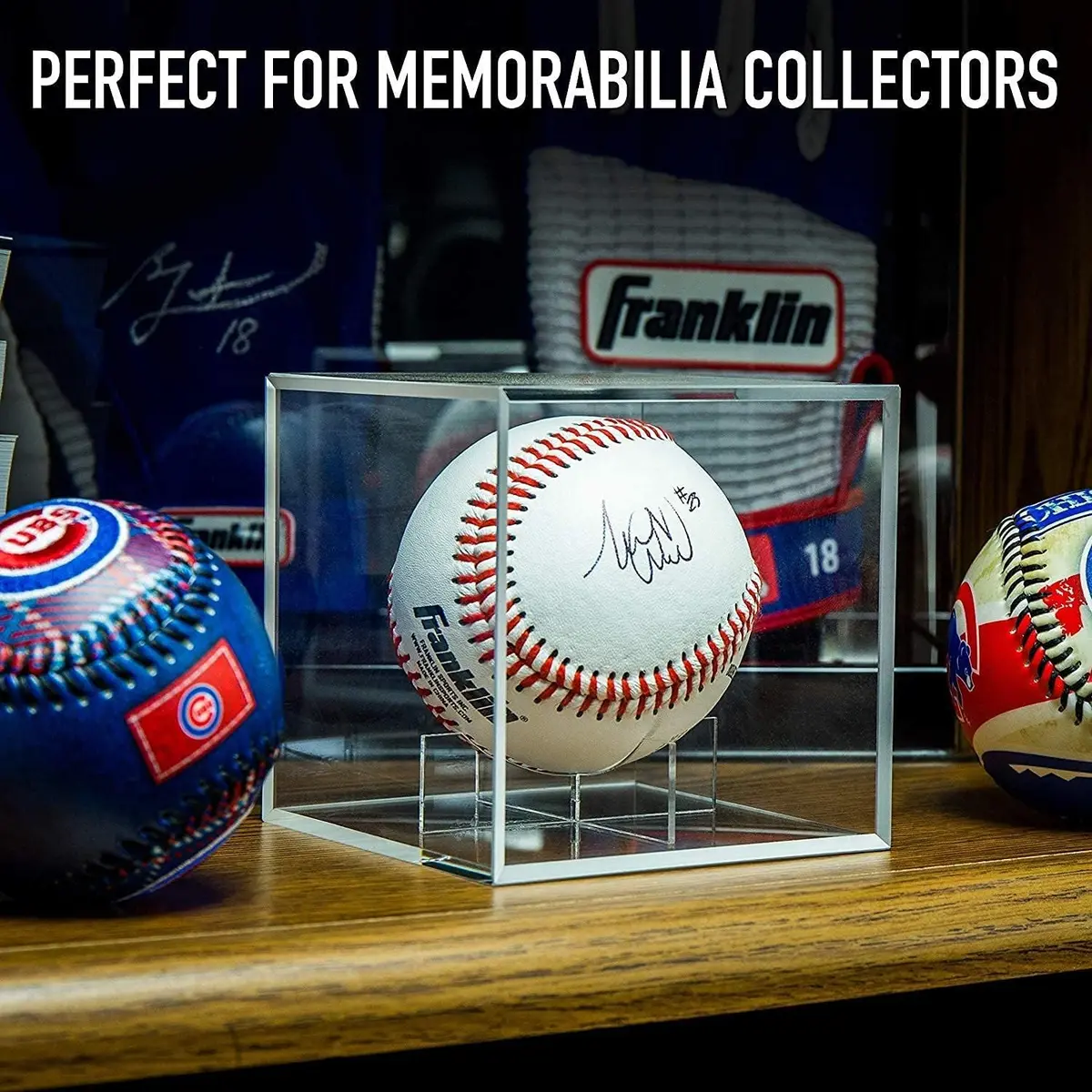 AIFUSI Baseball Display Case, UV Protected Acrylic Cube, 8cm x 8cm x 8cm | Clear, Modern & Stackable - view 4
