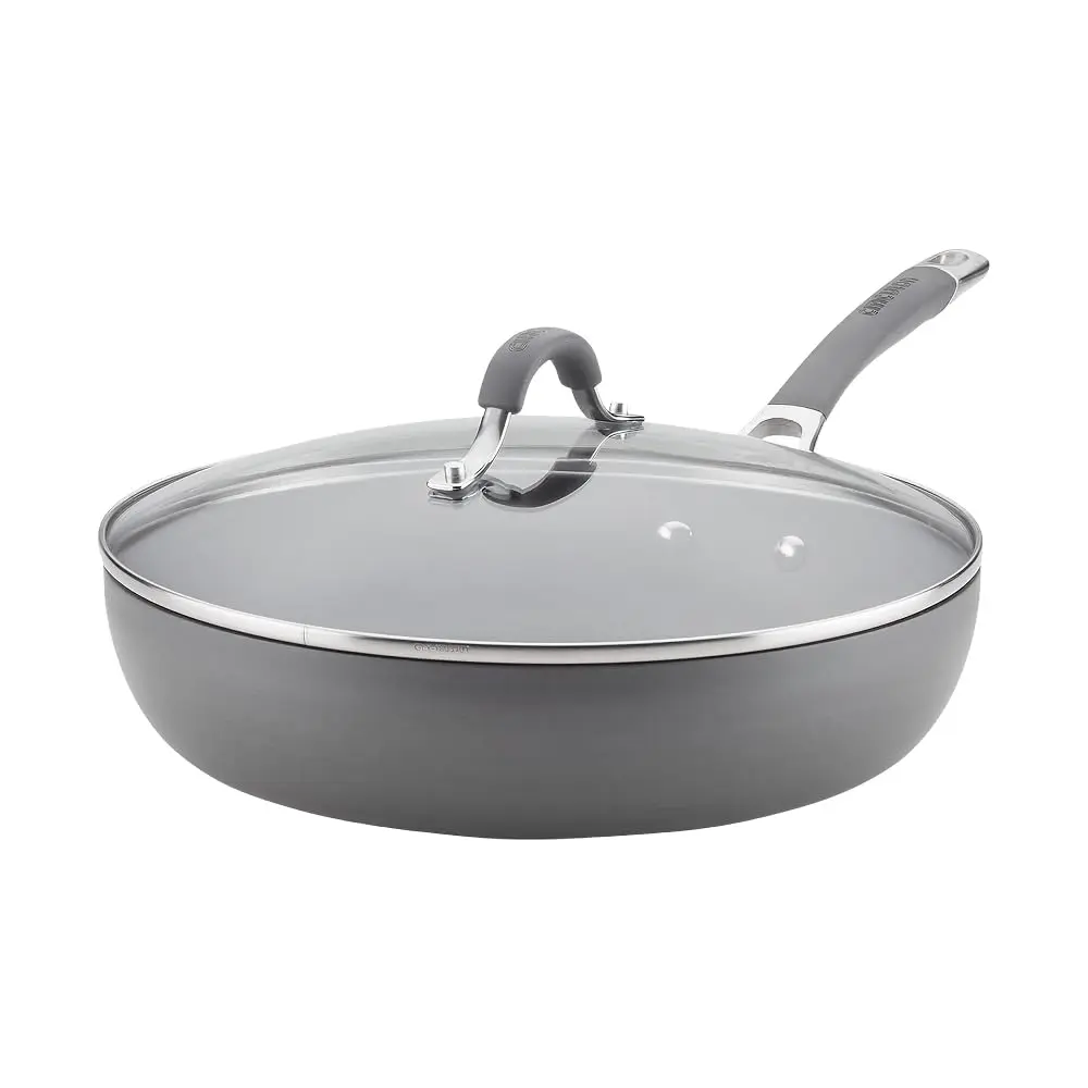 Circulon Radiance 12 Inch Deep Anodized Nonstick Frying Pan with Lid | Oven Safe to 400°F - main product image