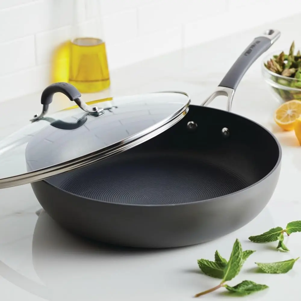 Circulon Radiance 12 Inch Deep Anodized Nonstick Frying Pan with Lid | Oven Safe to 400°F - view 8