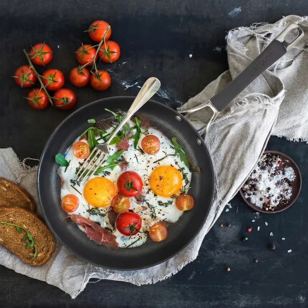 Circulon Radiance 12 Inch Deep Anodized Nonstick Frying Pan with Lid | Oven Safe to 400°F - view 9