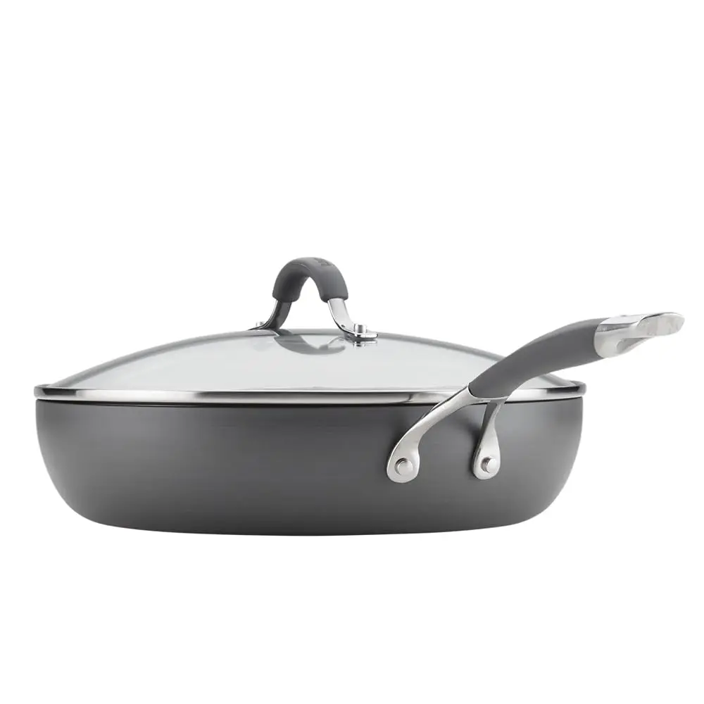 Circulon Radiance 12 Inch Deep Anodized Nonstick Frying Pan with Lid | Oven Safe to 400°F - view 2