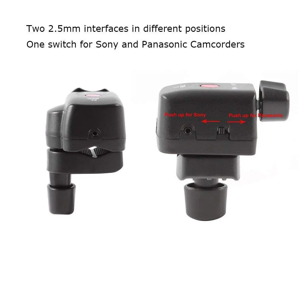 Hersmay Wired Zoom Control Remote with 2.5mm Jack Cable for Sony & Panasonic LANC Camcorders | 70cm Cable - view 2