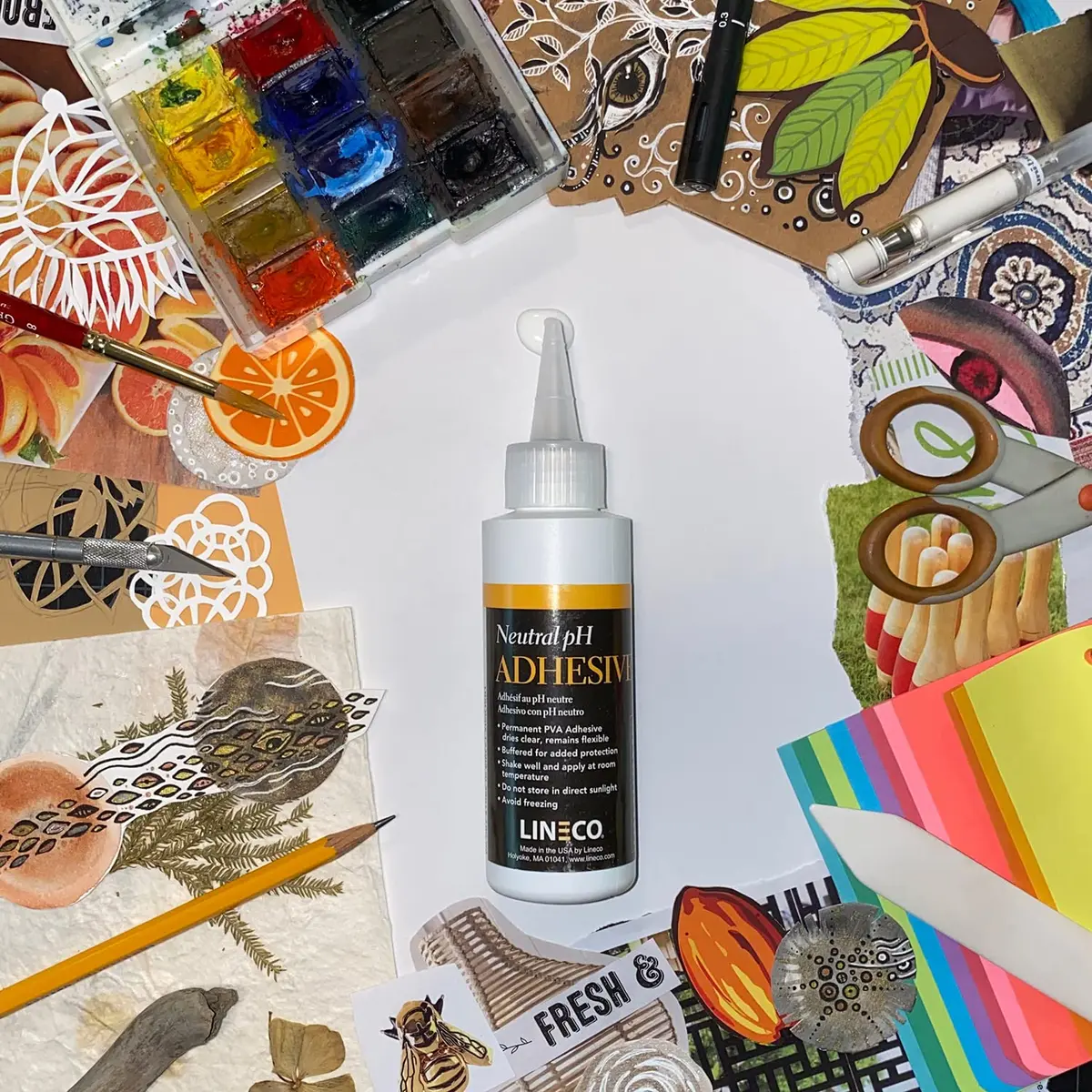 Lineco Neutral pH Adhesive 8 OZ | Acid-Free All-Purpose Glue for Paper & Book Repairs - view 5