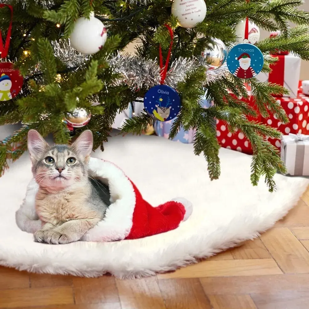 yuboo White Christmas Tree Skirt 91cm (36 inches) | Authentic USA Import for Indian Homes - view 2