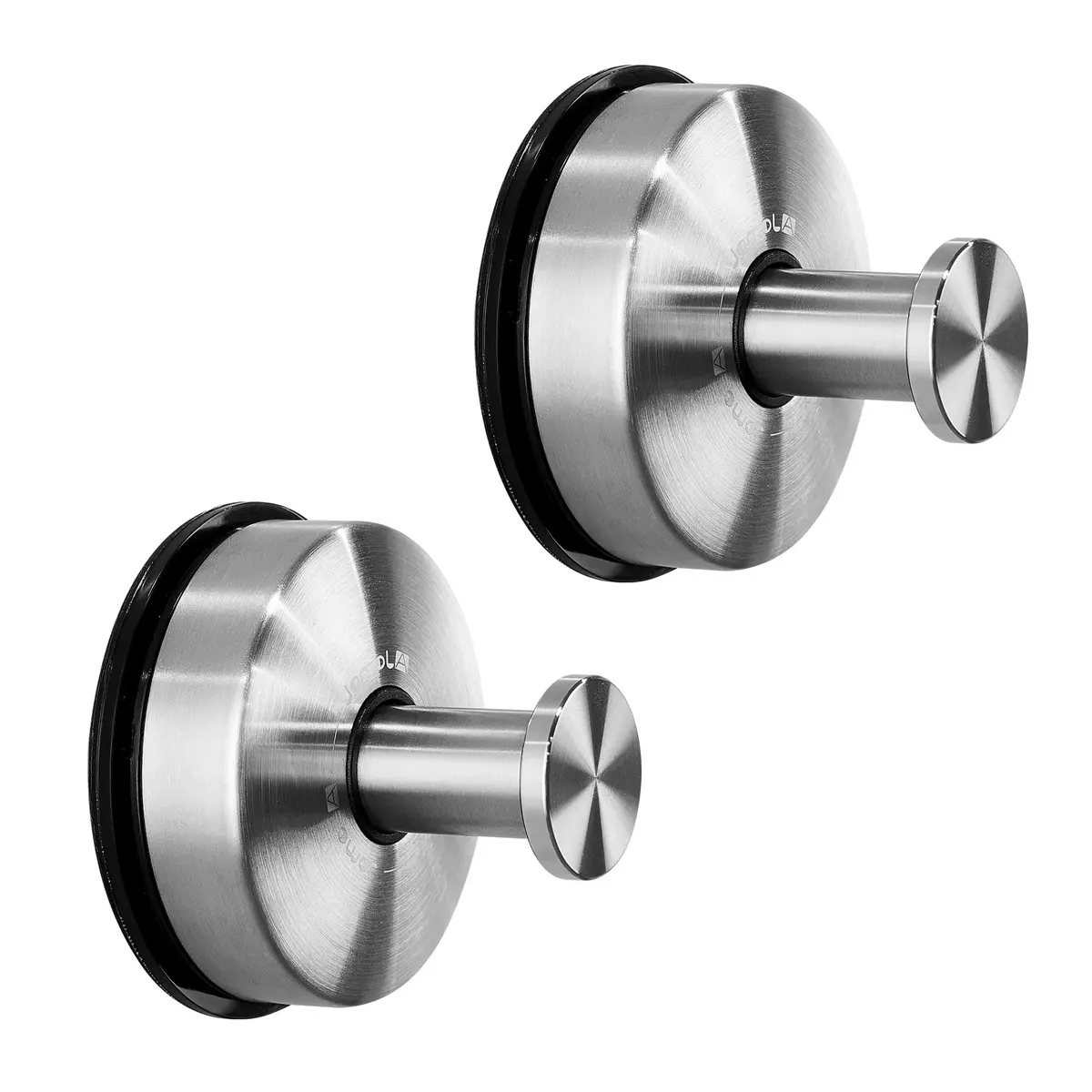 JOMOLA Suction Cup Hooks Suction Shower Hook Bathroom Towel Hanger for Shower Storage Kitchen Utensil Stainless Steel, Brushed Finish, 2PCS | 11lb Max Load - main product image