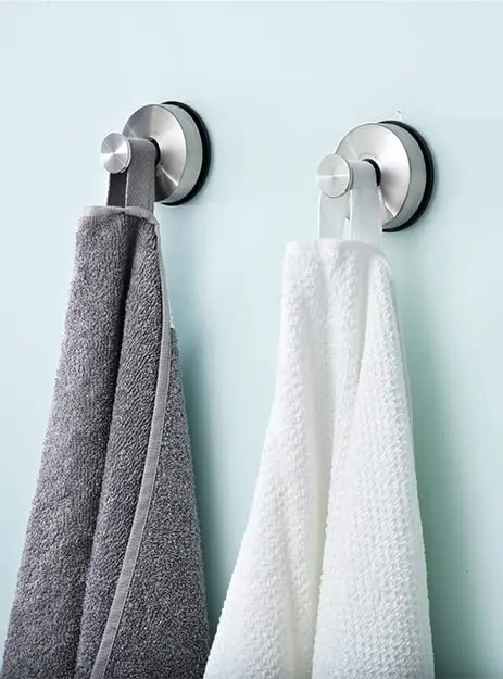 JOMOLA Suction Cup Hooks Suction Shower Hook Bathroom Towel Hanger for Shower Storage Kitchen Utensil Stainless Steel, Brushed Finish, 2PCS | 11lb Max Load - view 9