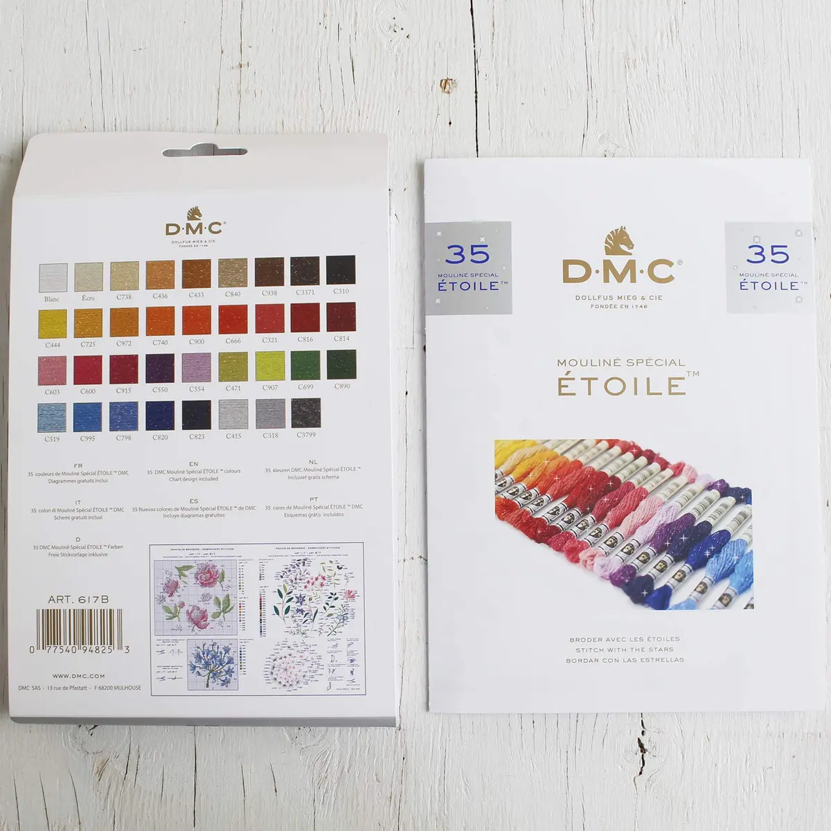 DMC Etoile Floss Collector's Tin (35 Colors, 8.7yd/skein) | Shimmering Cotton Embroidery Thread for Crafts - view 5