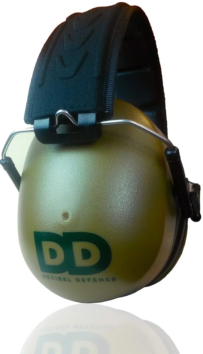 Decibel Defense 37 dB NRR Green Safety Earmuffs | Superior Noise Reduction for Shooting, Construction & Loud Events - main product image